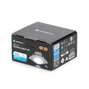 Downlight LED redondo de 7W, ángulo regulable, luz blanca, ideal para iluminación en interiores y entornos comerciales. - Product Image 3