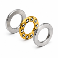 Rodamiento de Bolas de Empuje Plano F6-12, F6-12M 6x12x4.5mm, Rodamientos de Bolas Axiales Miniatura de Alta Velocidad y Precisión, de Acero Cromado
