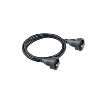 Conector Hembra USB 3.0 de Paso con Rosca M20 IP68 y Tapa, Montaje en Panel Micro Socket, Adaptador de Aviación