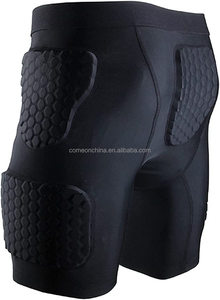 Pantalones cortos acolchados protectores Ciclismo Pantalones cortos de compresión acolchados Hombres Hip Bike Fútbol Baloncesto Deporte Skate Pantalones cortos acolchados protectores - Product Image 2