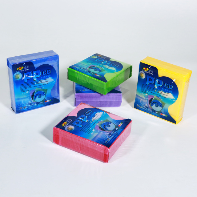 A Single or Double-sided Multicolored Plastic Bag for Holding CD Discs