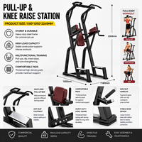 Tour de musculation commerciale ZY robuste avec station de tractions, station de dips et machine à soulever les genoux verticalement pour solutions de projets de salles de sport professionnelles