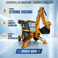 Chargeuse-pelleteuse Caterpillar 430F 99% neuve, moteur Cat C4.4, 4x4, excellent état, faible nombre d'heures, en stock, avec godet 4-en-1 et bras télescopique CAT420F