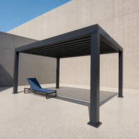 Pergola Bioclimatique Moderne en Aluminium Sweet Home avec Lames Orientables, Étanche, Taille Personnalisée, Kit Complet Motorisé ou Manuel pour Balcon