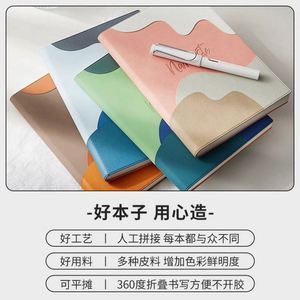 A5 PU Notebook Hardcover Two <b>Bookmarks</b> High-end Creative Simplicity Diary Enterprise Customized LOGO Business Gifts - Product Image 5