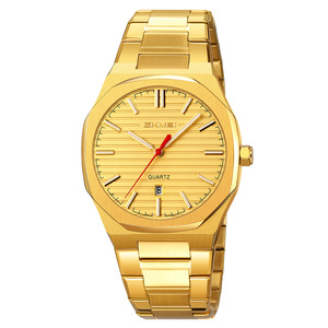 Reloj de pulsera octogonal con caja de acero y esfera verde - reloj de pulsera para hombre, estilo ejecutivo, para exportación, venta al por mayor y personalización - Product Image 1