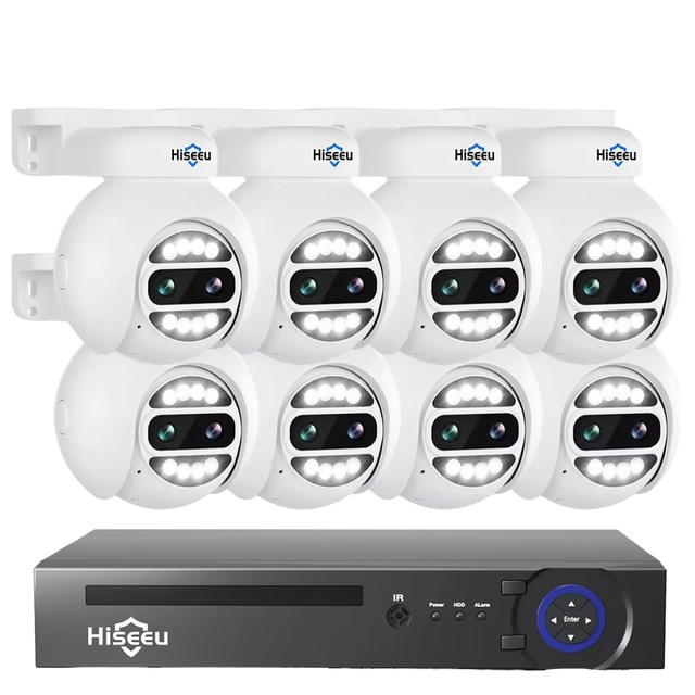 8x Optical Zoom 4CH 8CH 16CH Dual Lens H.265 Outdoor Nvr Security System Monitoring Ip Poe Ptz Cctv Camera Full Set