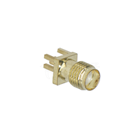 Miniatura de Conector RF Coaxial de Cobre para Montaje en PCB, Orificio Pasante para Dispositivos de Comunicación Inalámbrica