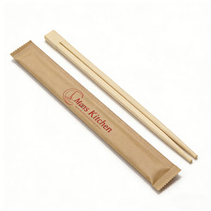 Baguettes jetables en bambou emballées individuellement, biodégradables, pour la restauration, les sushis et les plats à emporter - Product Image 1