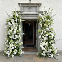 QDROYAL Nouvelle Arche de Mariage en Hortensias Réalistes Faits Main, Haute Simulation, en Tissu de Soie Artificielle, Décoration de Noël - Longue Durée