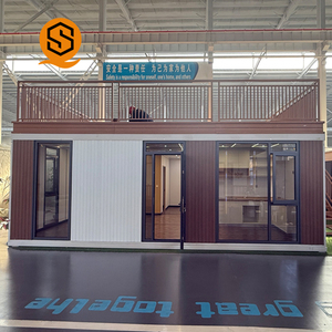 Casa con Veranda Rialzata Pieghevole Personalizzata di Alta Gamma Shinestone, 20 Piedi, Tetto Piatto, con 2 Camere da Letto - Product Image 5