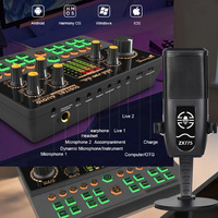 Nouvelle carte son, ensemble de mixage, enregistrement en studio, prise en charge des jeux en direct, compatible PC, smartphone, modèle de charge V90 ZX775, filaire, Chine