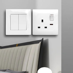 مفاتيح الحائط والشركة المصنعة الأكثر مبيعًا في المملكة المتحدة القياسية البريطانية مع نيون للكهربي والمفاتيح - Product Image 5