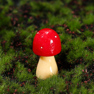 Ornements en résine miniature en forme de champignons 3,5 cm x 3 cm x 2 cm, finition brillante, décoration de table, jardin, utilisation intérieure et extérieure - Product Image 4
