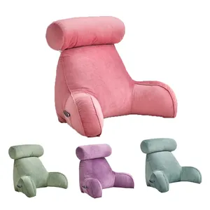 Tựa lưng nêm hình cổ trở lại hỗ trợ đệm đọc gối với cánh tay và túi - Product Image 1