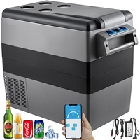 Mini-réfrigérateur de voiture 55L avec congélateur, compresseur portable 12/24V DC 110-240V, entrepôt UE, compatible dropshipping