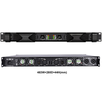 Amplificateur de puissance numérique Pro haute puissance 2x1800W 4Ohm Classe-D 1U 19 "AMP 2x1000 Watt à 8 Ohm 2 sorties