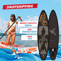 Funwater Dropshipping Sup Transparent Sup Soft Top Surfboard Sup Board Paddleboard Gonflable Isup Stand Up Paddle Board