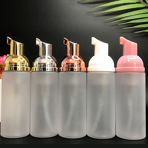 1oz 1.7oz 2oz 40ml 50ml 60ml 80ml 100ml matte Plastic Foam Pump Bottle Clear frosted Pet Facial Cleanser Mousse Foam Pump Bottle