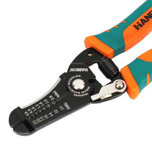 Herramienta Multifuncional para Crimpar Abrazaderas de Manguera de Acero al Carbono, Alicates Pelacables de 7 Pulgadas con Mango, Modelo 86205 - Product Image 4