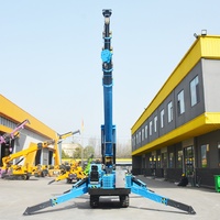 Grue araignée 10T à flèche télescopique, équipement de levage compact sur chenilles, équipement de levage hydraulique pour applications extérieures