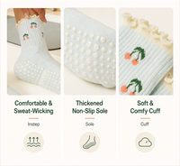 Calcetines de Yoga Personalizables para Mujer, Antideslizantes con Puntos de Silicona, Puño con Volantes Decorativos, OEM, Calcetines de Pilates, MOQ Bajo Disponible