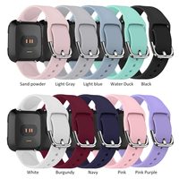 Correa de reloj de silicona deportiva transpirable suave ajustable clásica correa de repuesto para Fitbit Versa 2 pulsera impermeable para hombres y mujeres