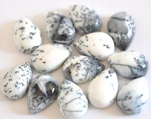 Lote de 5 Cabujones de Ópalo Dendrítico en Forma de Pera de 7x10mm, Gemas Naturales Sueltas Pulimentadas para Joyería y Manualidades - Product Image 3