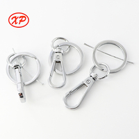 Vente en gros XIANGPENG Mousqueton pivotant robuste en alliage de zinc, anneau porte-clés fendu, fermoir mousqueton métallique, accessoires de quincaillerie pour sacs DIY 75mm