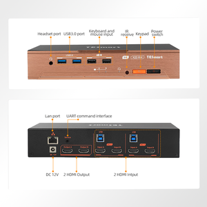 Tesmart 2x2 HDMI KVM สวิตช์รองรับ8K 60Hz สวิตช์ปุ่มบนสายไฟสำหรับนักออกแบบมืออาชีพด้านความคิดสร้างสรรค์ - Product Image 3