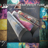 Tube de protection transparent en plastique en forme de prisme GF PM-002 pour tapis de jeu, personnalisable en couleur et impression sérigraphique, recyclable, vente en gros