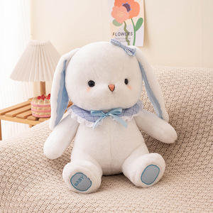 Jouet en peluche personnalisé de lapin Kawaii peau d'ours en peluche super douce avec de longues oreilles jouet en peluche rempli de coton PP style logo - Product Image 2