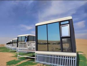 高級プレハブオフィスコンテナハウス 屋外裏庭ガーデンプレハブ式ポータブルオフィスホーム プレハブ式モジュールハウス - Product Image 6