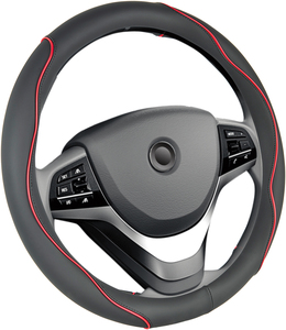 Housse de <span class=keywords><strong>volant</strong></span> en cuir PU, couverture de haute qualité, universel, <span class=keywords><strong>volant</strong></span> de voiture, à la mode, livraison directe depuis l'usine - Product Image 2