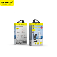 Awei X44 Harga Pabrik Penyangga Ponsel/Tablet Fleksibel dan Dapat Disesuaikan untuk Meja, Penyangga Ponsel Lipat