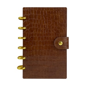 Ustom-Carpeta de cuero con bolsillo para guardar dinero, organizador A6 A5 con 6 anillas para guardar dinero <span class=keywords><strong>en</strong></span> efectivo - Product Image 4