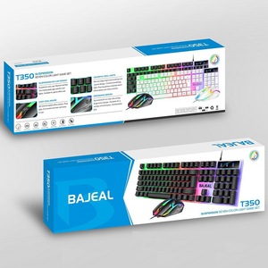 Bajeal T350 Wired Keyboard <b>Mouse</b> Combo <b>Usb</b> Rgb Backlit 104 Keys Gaming Set - Product Image 3