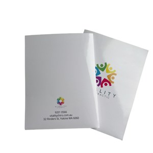 Carpeta de Presentación de Papel Ecológica para Oficina, 300-400 g/m², 9x12 Pulgadas, Blanca, con Logotipo Personalizado Impreso, para Negocios - Product Image 4
