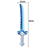 Épées lumineuses LED à pixels en promotion, 56 cm, sabres en plastique colorés, jouets épées à pixels pour garçons et filles, cadeaux tendance mosaïque