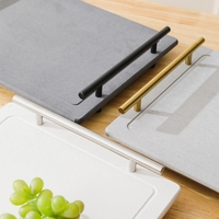 Nouvelle conception de poignée antidérapante maison absorbante terre de diatomées tapis de cuisine en pierre de diatomite tapis de séchage pour comptoir de cuisine