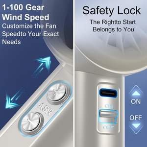 Ventilador Portátil USB Recargable de Alta Velocidad para Exteriores, con Batería de 2000mAh, para Uso Doméstico, Venta al Por Mayor, Nuevo 2025 - Product Image 4