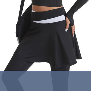 High Elastic Breathable Yoga Pantdress Quick Dry High Waist <b>Skirts</b> Solid Color Leggings for Women Butt Lift - Product Image 2