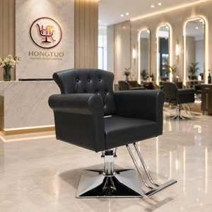 Sillón de Barbería Hidráulico Reclinable con Giro de 360 Grados para Salón de Belleza - Product Image 1