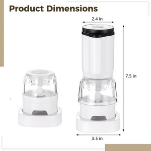 เครื่องบดพริกไทยแบบชาร์จไฟได้รุ่นใหม่ เครื่องบดเกลือและพริกไทยไฟฟ้าอัตโนมัติ ชุดพร้อมภาชนะ 2-6 ชิ้น - Product Image 2