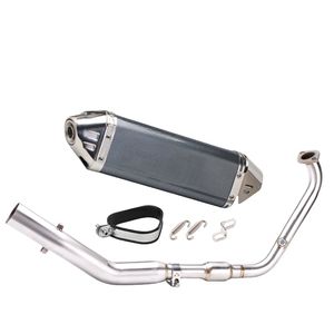 Sistema de Escape Completo para Motocicleta, Silenciador de Escape de Doble Capa con Tubo Redondo de 51 mm, Modificado para Motocicleta - Product Image 4