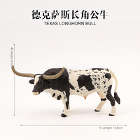 Figurines d'animaux en PVC massif, modèles de statues de simulation, jouets de vaches, figurines d'animaux en gros
