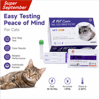 Tes Hewan Peliharaan SC Pet Testing Akurasi Tinggi untuk Panleukopenia/ Corona/Giardia Kucing, Kit Kombinasi FPV+FCOV, Perlengkapan Rumah Sakit Hewan