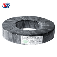 Câble plat en silicone Yuezhen noir, multibrins, en cuivre étamé, 3P 24 AWG 600V, souple et flexible, UL758 pour