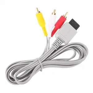 1.8m 6FT 3 RCA Cable For Nintendo Wii Controller Console AV Audio Video Cable Composite Cord Wire