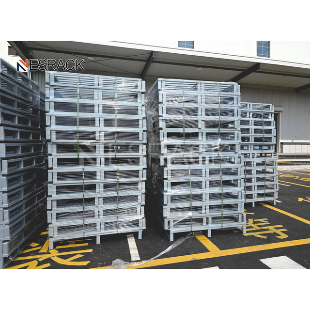 Heavy Duty Large 1200*800mm Steel Pallets Storage Pallets Warehouse Stackable Large Pallet